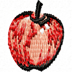 Apple Embroidery Design 12